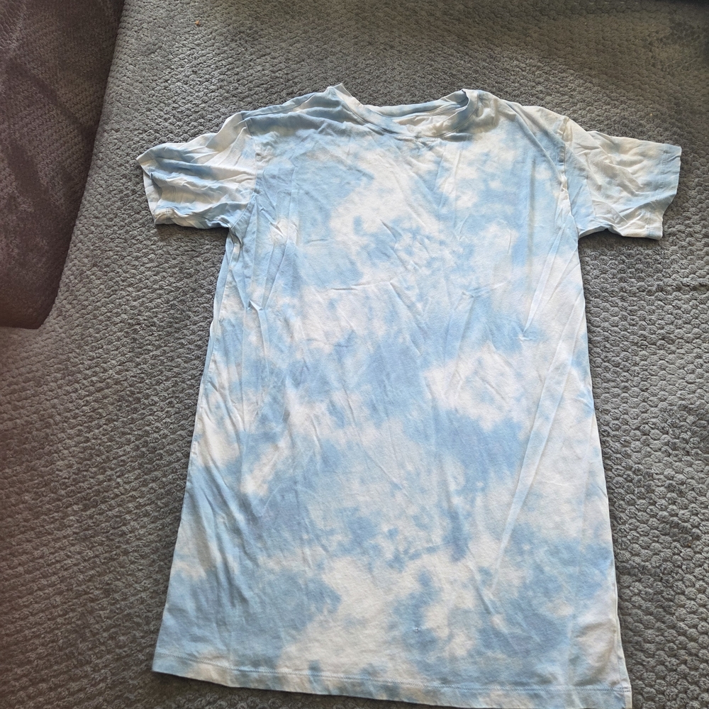 Victoria's Secret Light Blue and White Tye Dye Night Shirt Sexy Soft Xs S